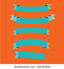 ribbon set,flat design