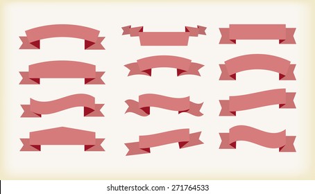 Ribbon set.Ribbon banner vector illustration.