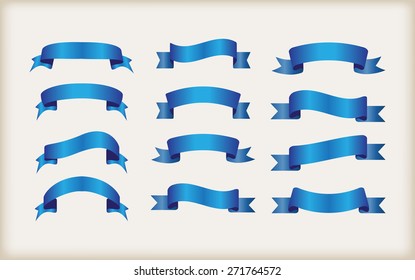 Ribbon set.Ribbon banner vector illustration.