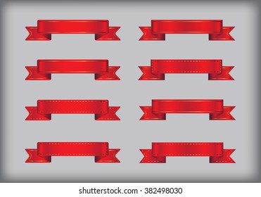 Ribbon set.Ribbon banner vector illustration.