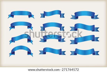 Ribbon set.Ribbon banner vector illustration.