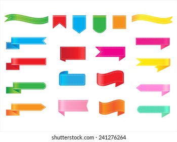 Ribbon set.Vector design elements.