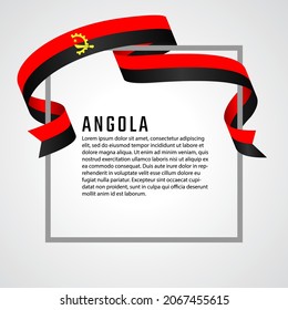 ribbon shape angola flag background template