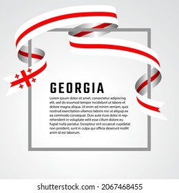 ribbon shape georgia flag background template
