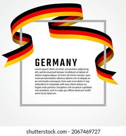 ribbon shape germany flag background template