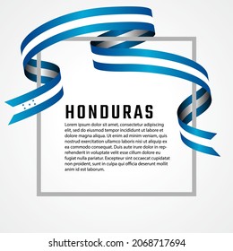 ribbon shape honduras flag background template