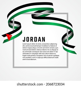 ribbon shape jordan flag background template