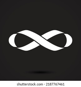 Band in Form unbegrenzt, Unendliches Symbol für Logo-Design. Vektorgrafik