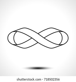 Ribbon in shape limitless, Infinity symbol for logo design. Vector illustration