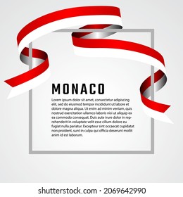 ribbon shape monaco flag background template