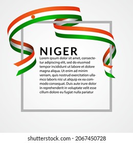 ribbon shape niger flag background template