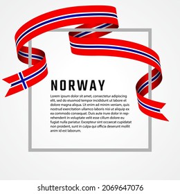 ribbon shape norway flag background template
