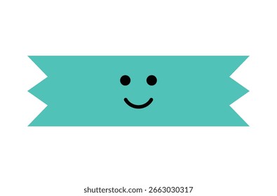 forma de fita com elemento face sorridente