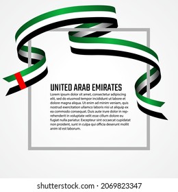 ribbon shape united arab emirates flag background template