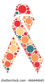 Ribbon shape vector design by color point