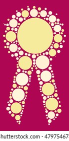 Ribbon shape vector design by color point