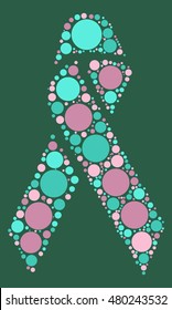 Ribbon shape vector design by color point