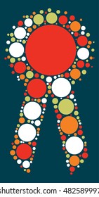 Ribbon shape vector design by color point