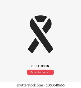 Ribbon sign icon vector, banner symbol vector illustration for web and mobil app isolated on grey background