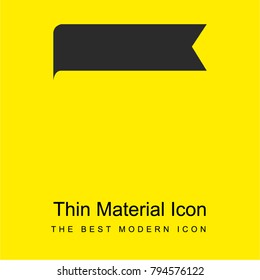 Ribbon silhouette bright yellow material minimal icon or logo design