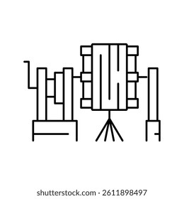 ribbon silk line icon vector. ribbon silk sign. isolated contour symbol black illustration