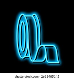 ribbon silk neon light sign vector. ribbon silk illustration