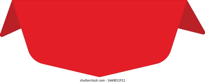 Ribbon simple clip art vector illustration