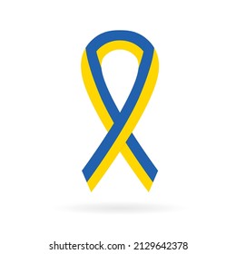 ribbon of solidarity with Ukraine - vector illustration