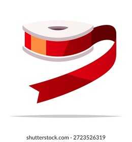 Ilustración aislada de Vector de bobina de cinta