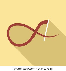 Ribbon stick icon. Flat illustration of ribbon stick vector icon for web design