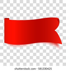 Ribbon sticker. Vector illustration.