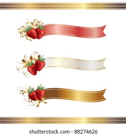 ribbon with strawberry