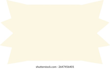 Ribbon style banner shape with pointed ends. Great for festive announcements, eye-catching notes, or retro graphic layouts.