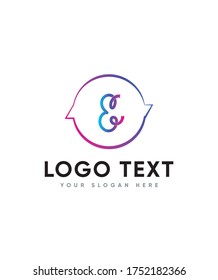 Ribbon style letter type E logo template, Vector logo for business and company identity 
