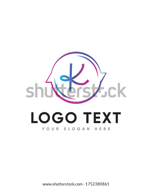 Ribbon Style Letter Type K Logo Stock Vector (Royalty Free) 1752380861 ...