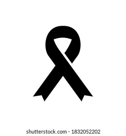 ribbon support breast icon vector 