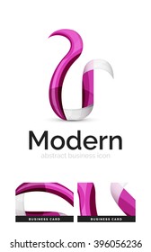 Ribbon swirl business vector logo