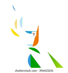 Ribbon swirl business vector logo