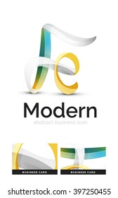 Ribbon swirl business vector logo