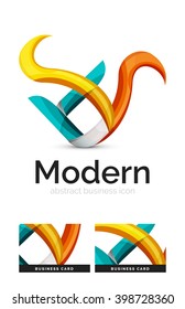 Ribbon swirl business vector logo