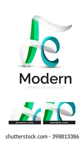 Ribbon swirl business vector logo