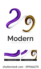 Ribbon swirl business vector logo