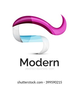 Ribbon swirl business vector logo