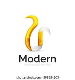 Ribbon swirl business vector logo