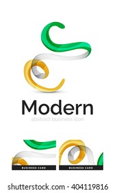 Ribbon swirl business vector logo