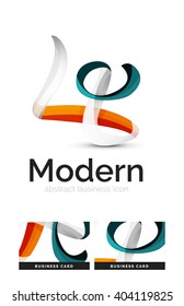 Ribbon swirl business vector logo