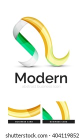Ribbon swirl business vector logo