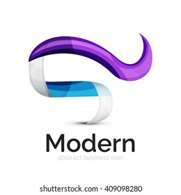 Ribbon swirl business vector logo