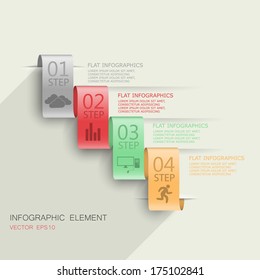 ribbon swirl flat style with a long shadow for your design, business template vector