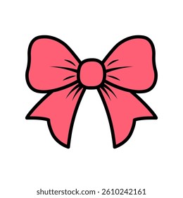 Ribbon symbol. Bow icon isolated on white background. Vector